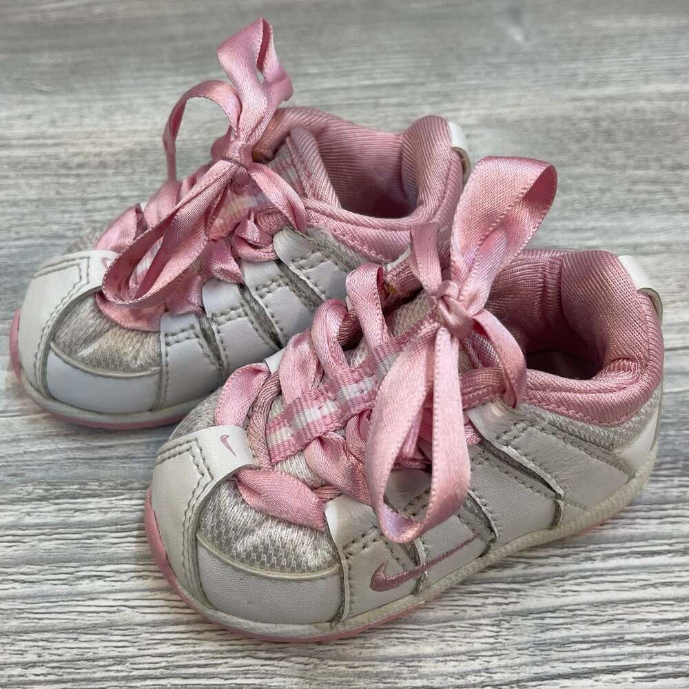 Y2K Vintage 2006 Nike Little Roosh Pink Sneakers Shoes 2 Infant 6-9m Swoosh
